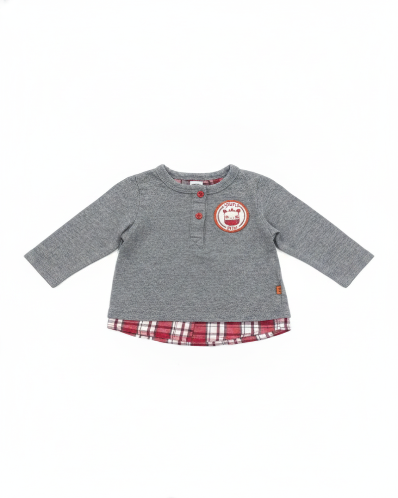 Souris Mini Tee-shirt Neutre Gris