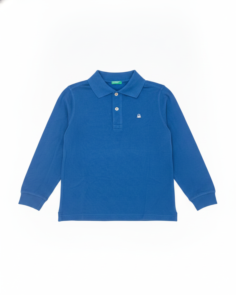 Benetton Polo Neutre Bleu