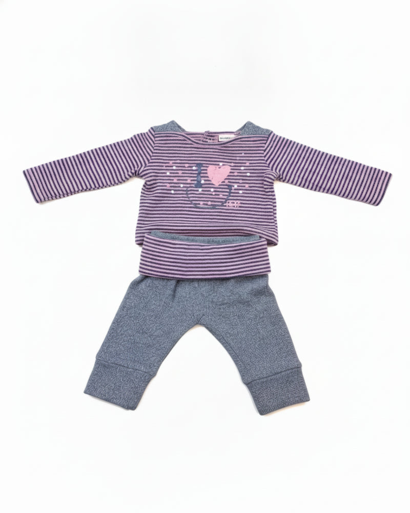 3 Pommes Ensemble Fille Rose