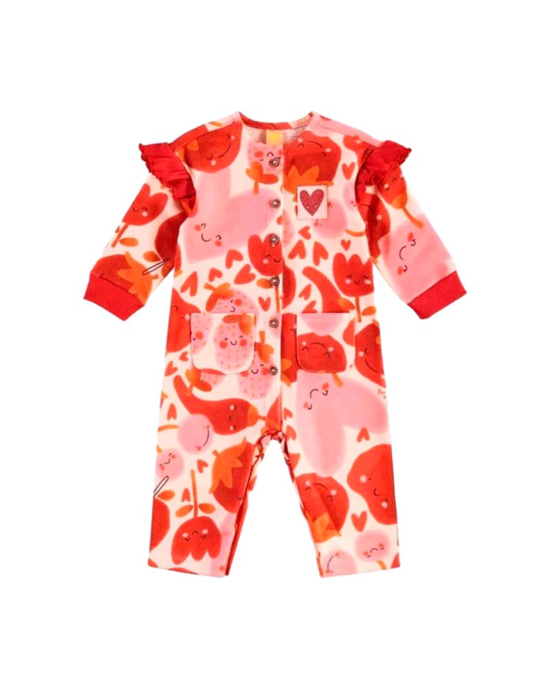 Três e JáTrês e Já Combinaison Fille Rose