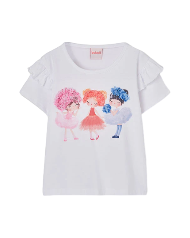 BoboliBoboli Tee-shirts Fille Blanc