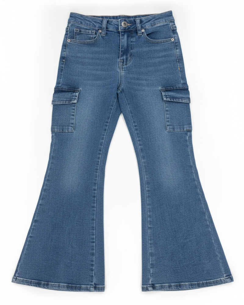 YMIYMI Pantalons Fille Bleu