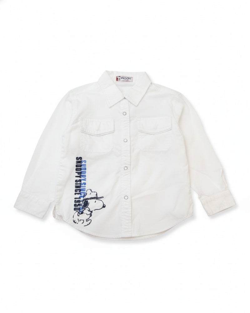 SNOOPYSNOOPY Chemises Garçon Blanc
