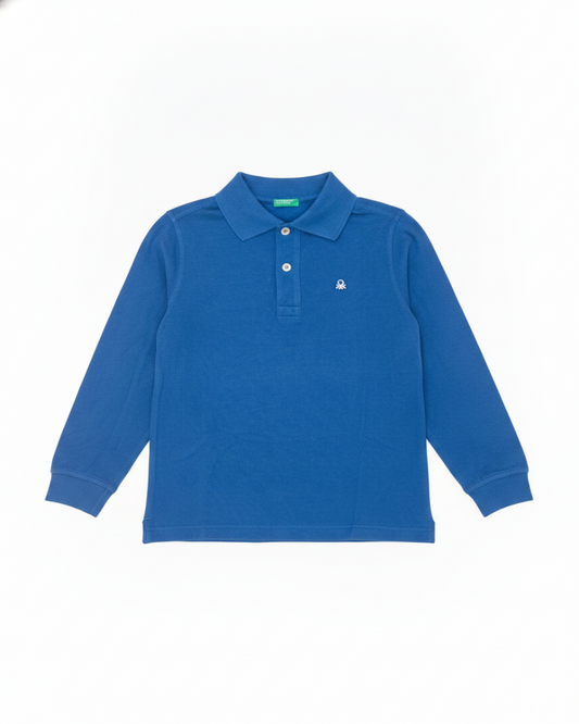 Benetton Polo Neutre Bleu