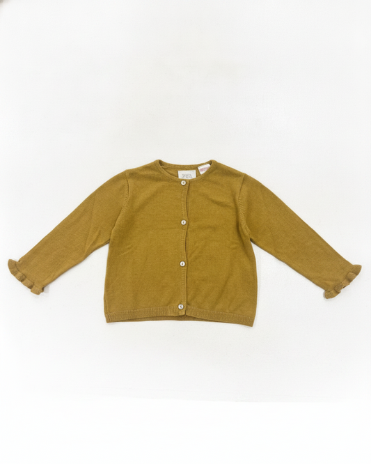 Zara Cardigan Fille Jaune