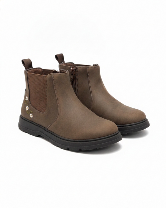 Zara Botte mi-saison Fille Marron