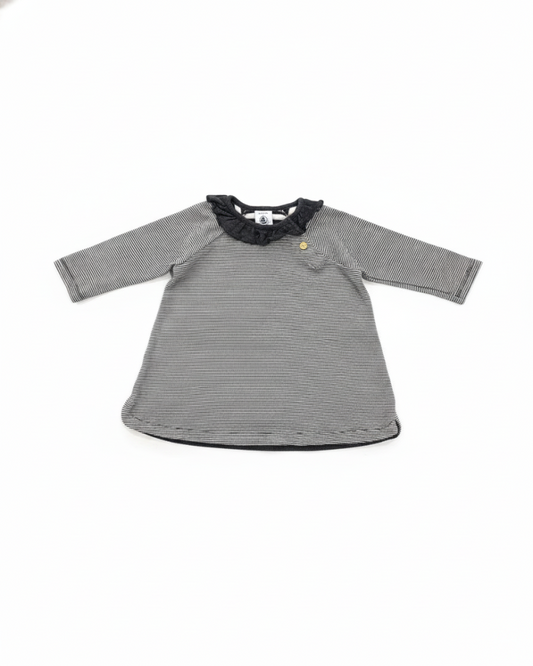 Petit Bateau Robe Fille Gris