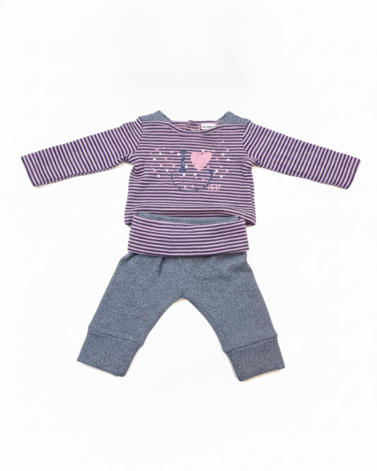 3 Pommes Ensemble Fille Rose
