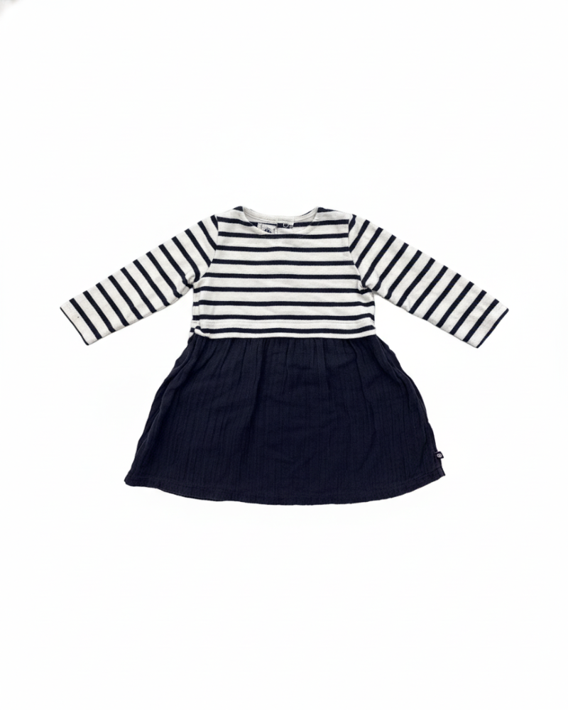 Petit Bateau Robe Fille Blanc