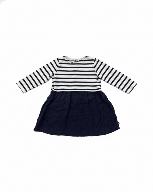 Petit Bateau Robe Fille Blanc