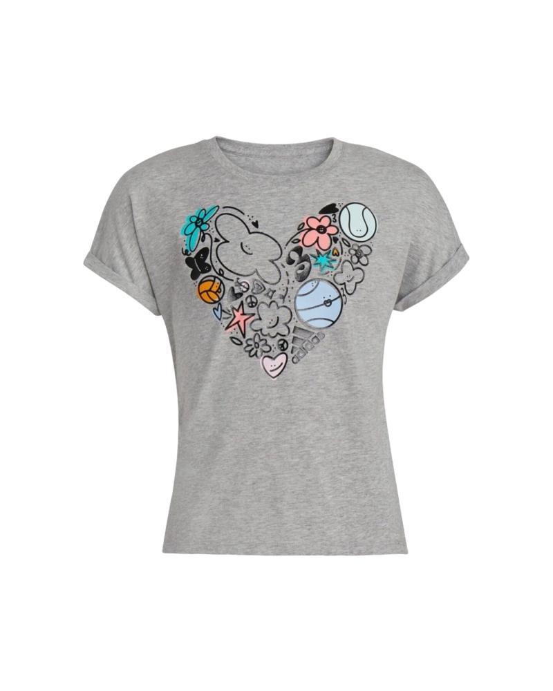 AdidasAdidas Tee-shirt Fille Gris