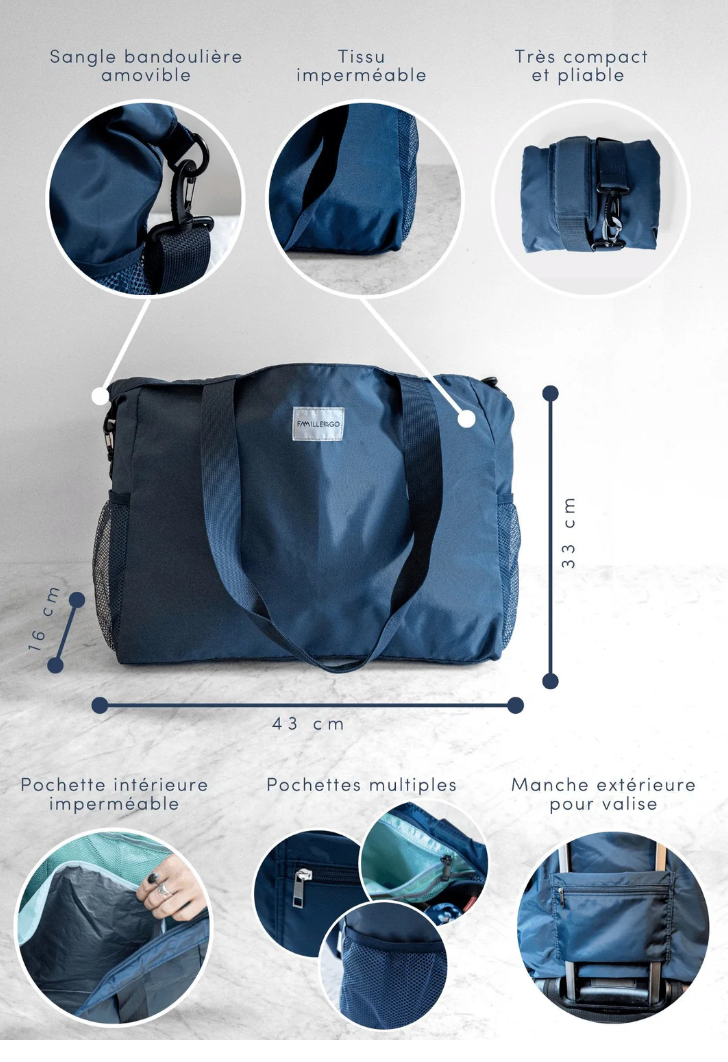 Famille on the GO  Sac de voyage multifonction NOIR