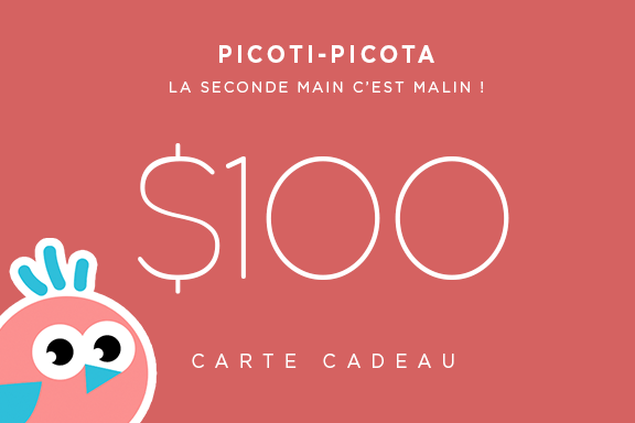 Carte cadeau Picoti-Picota de 100 $